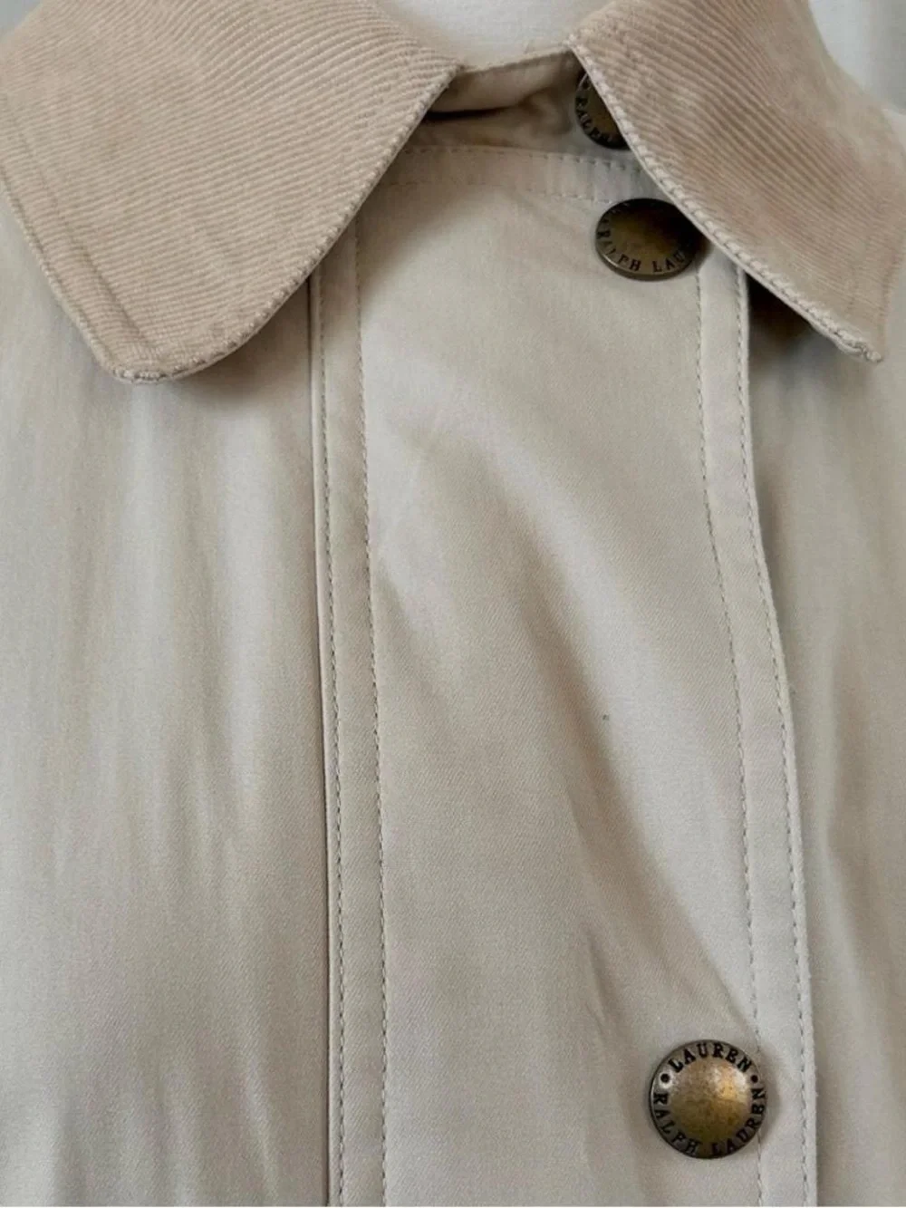 Ralph Lauren Barn Coat Canvas Corduroy Collar Vintage Field Jacket